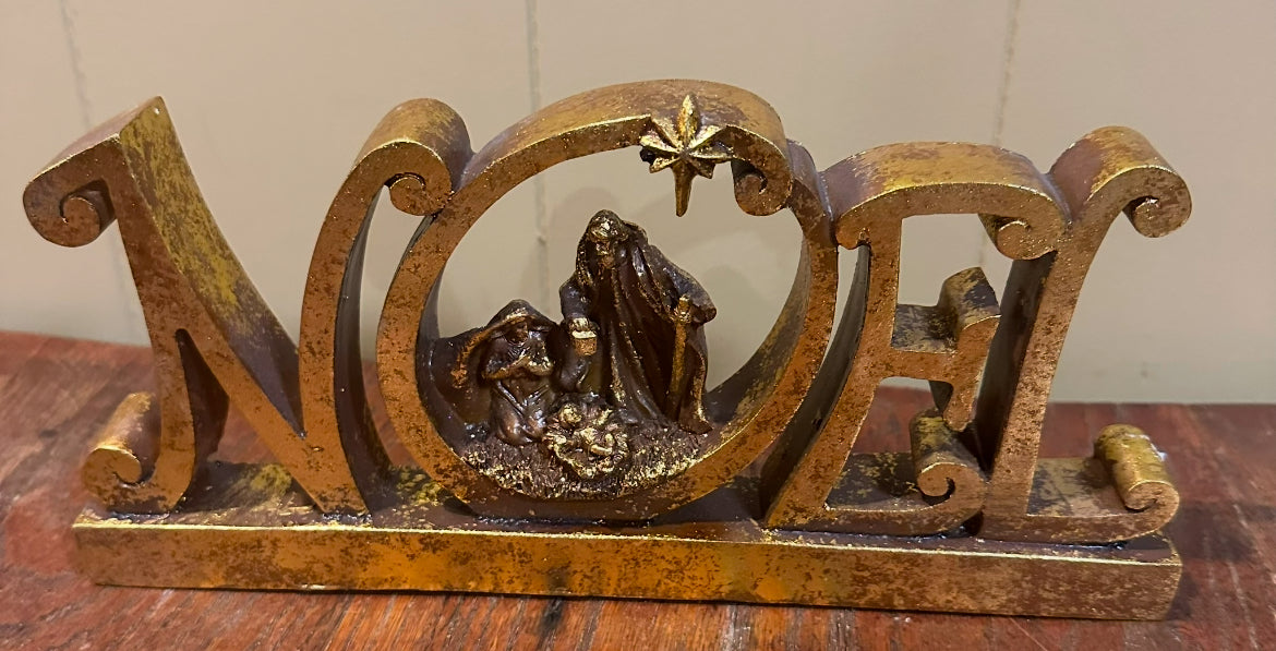 Vintage Christmas NOEL Nativity Holy Family Scene