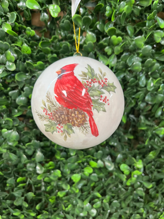 Round Christmas Cardinal Ornaments- 3 Styles!