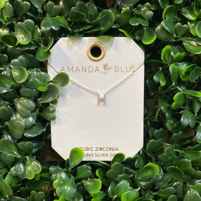 Rhinestone Initial Necklace - 2 Colors!