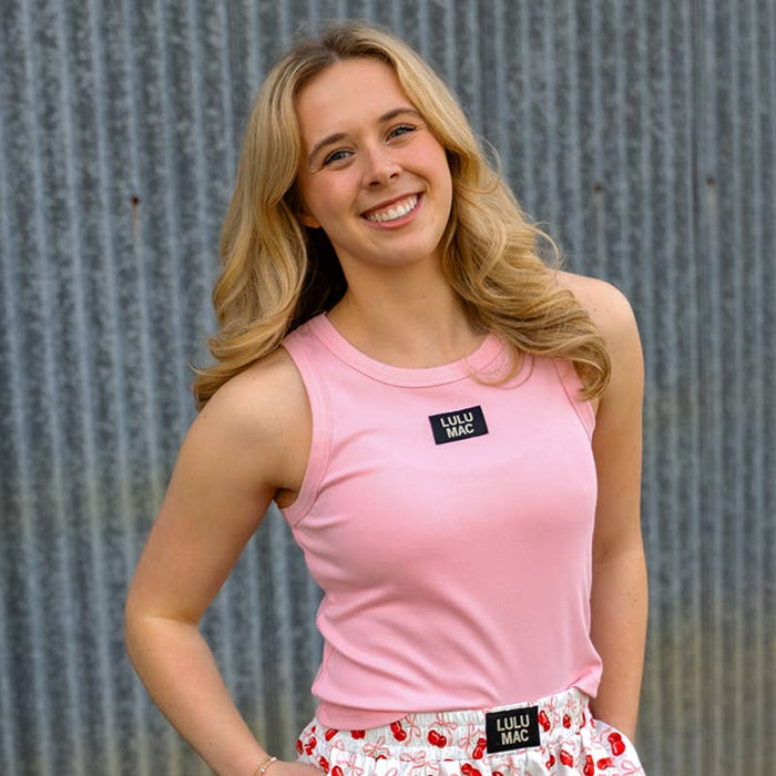 Light Pink Lulu Mac Logo Tank