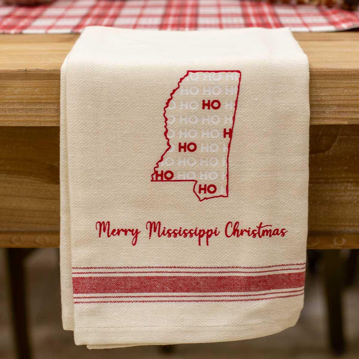Merry Mississippi Christmas Hand Towel