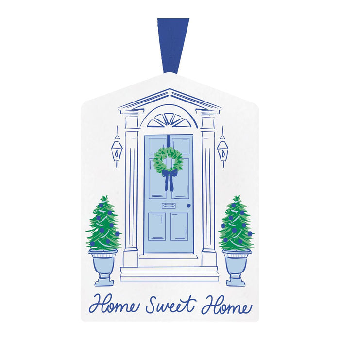 Home Sweet Home Blue & White Ornament