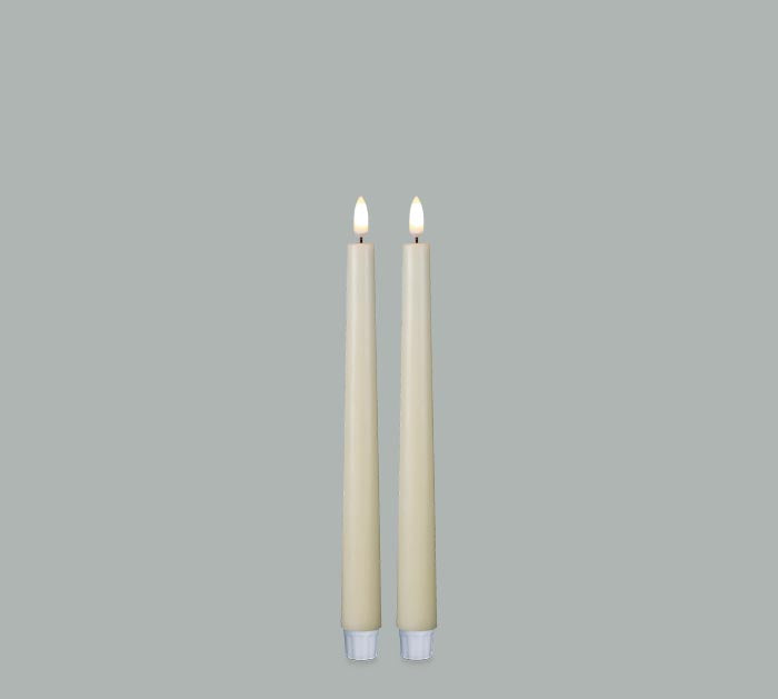 Candle Patria 3D LED Ivory Taper 11"- Set of two battery operated Candlesticks