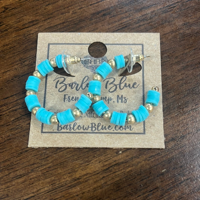 Large Heishi Hoop Earrings - 2 Colors!