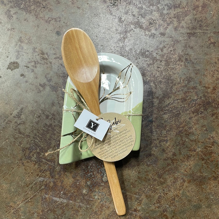 Ceramic Wabi Sabi Green Tea Spoon Rest