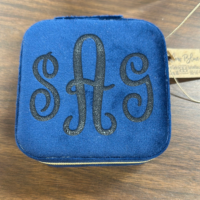 Personalized Small Zip Up Jewelry Box.  Available in Smooth Finish & Velvet.  *Personalization Included!
