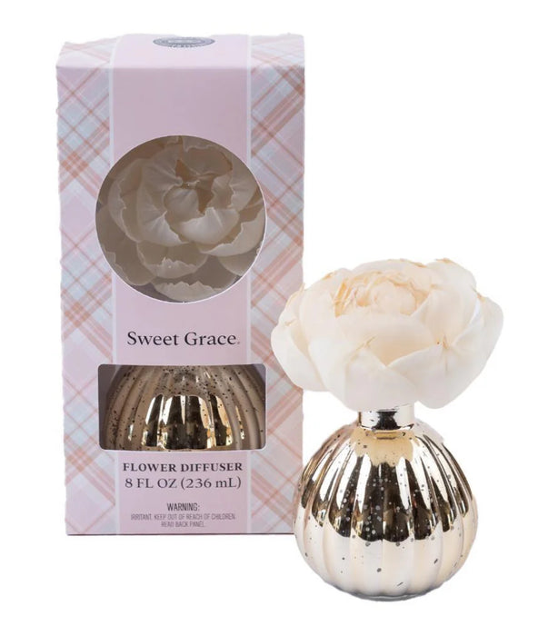 Sweet Grace Mercury Glass Flower Diffuser