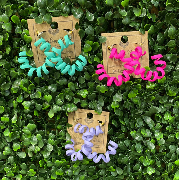 Coiled Hoop Earrings- 3 Colors