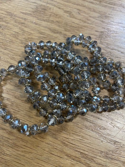 Rondelle Glass Bead Bracelets with Large Beads