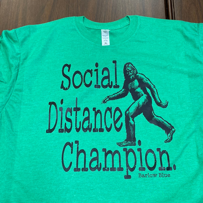 Social Distancing Champion . $6 CLEARANCE TEES! $8 For Long Sleeves! Random Shirt Color Chosen.