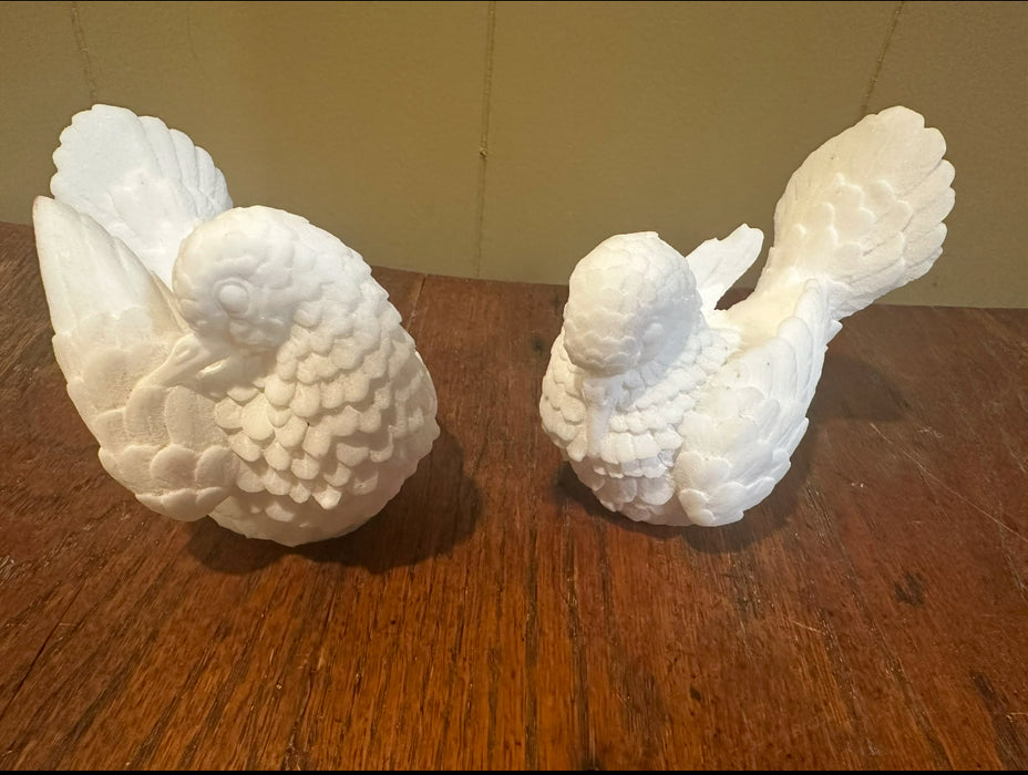 Vintage Alabaster Doves. Sold Individually