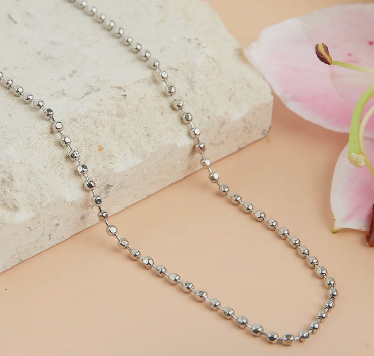 Waterproof Silver 16” Ball Chain Necklace