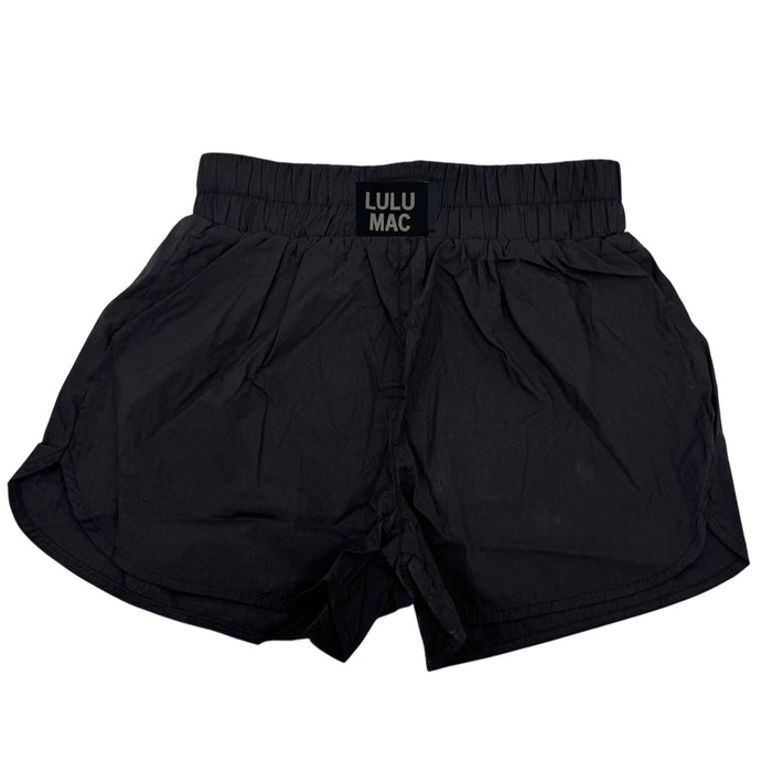 Black Lulu Mac Logo Shorts
