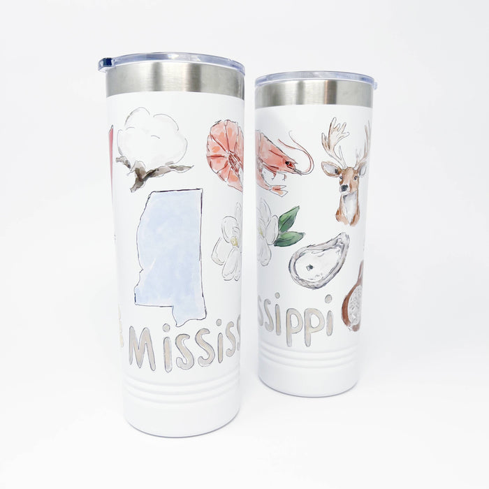 Mississippi Icons Skinny Tumbler 22oz
