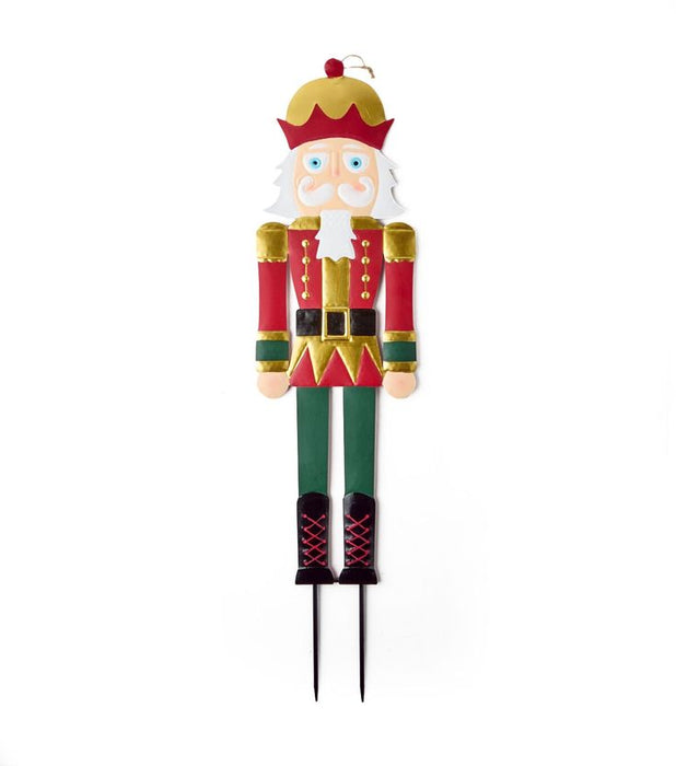 36" Christmas Metal Nutcracker Outdoor Yard Stake