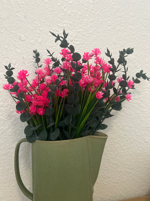 Pink & Dark Eucalyptus Artificial Bouquet