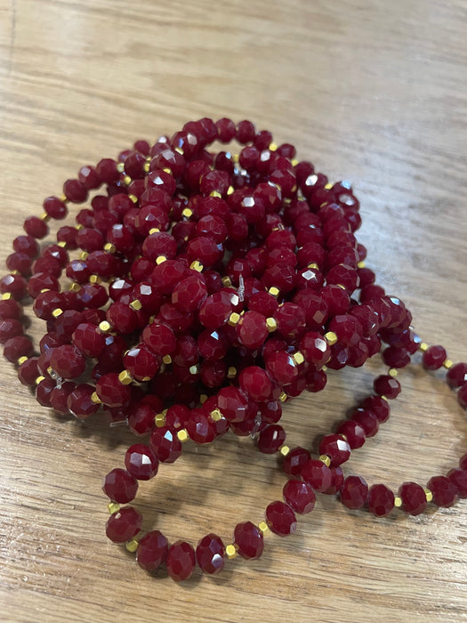 Rondelle Glass Bead Bracelets with Large Beads