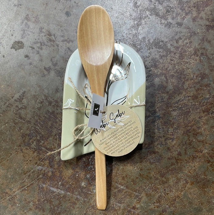 Ceramic Wabi Sabi Green Tea Spoon Rest