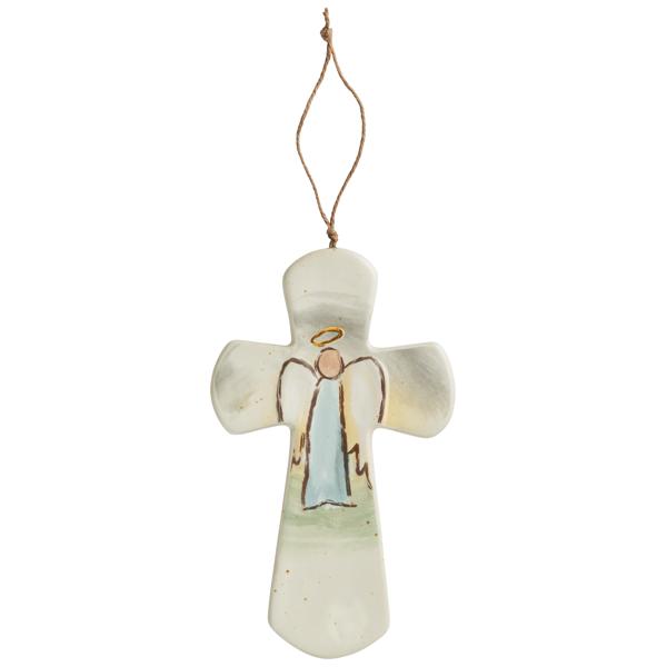 Ceramic Nativity Cross Ornaments- Available in 2 Styles!