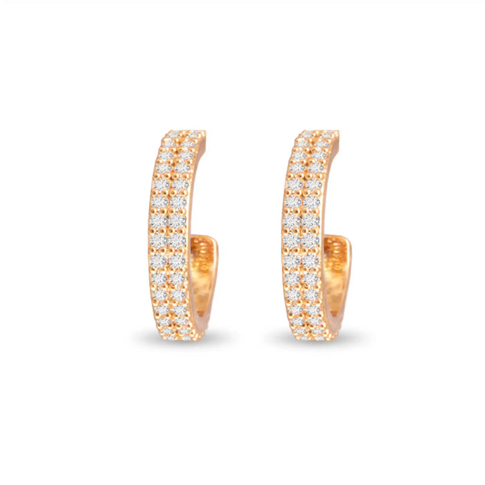 Mirco CZ Huggie Earring – Gold