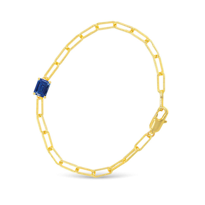 Paper Clip/CZ Bracelet