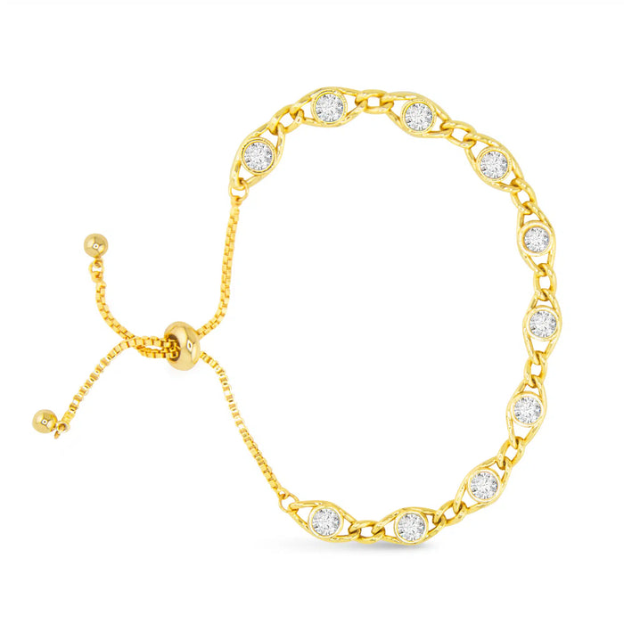 Clear CZ Bracelet – Gold