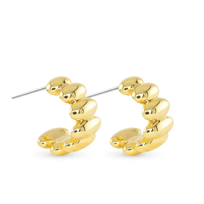 Geometric Hoop Earring – Gold