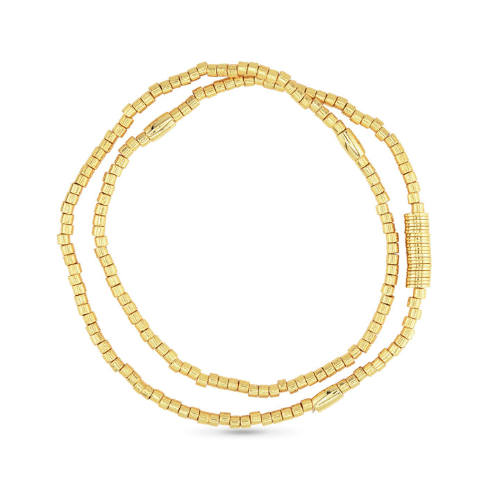 Gold Bead Stretch Bracelet