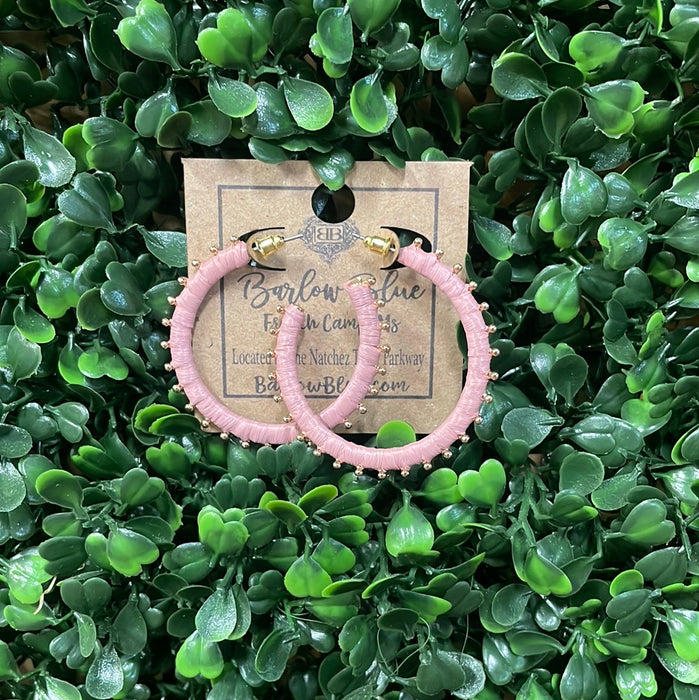 Gold Studded Hoop Earrings -4 Colors!