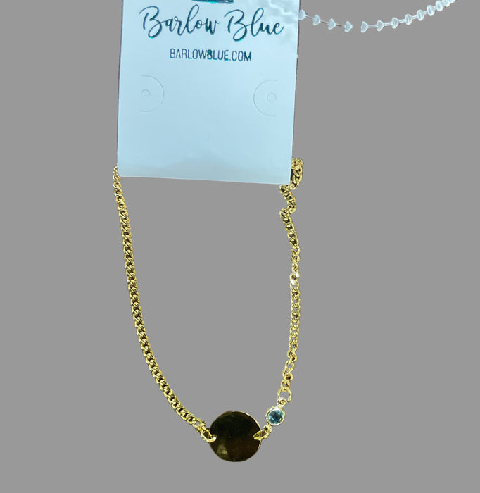 Gold Tone Birthstone Charm Bracelet