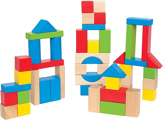 Maple Wood Kids Building Blocks Stacking Wooden Block Educational Toy Set for Toddlers
