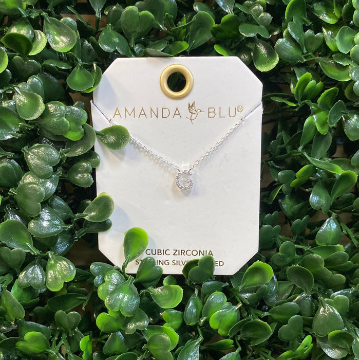 Rhinestone Initial Necklace - 2 Colors!