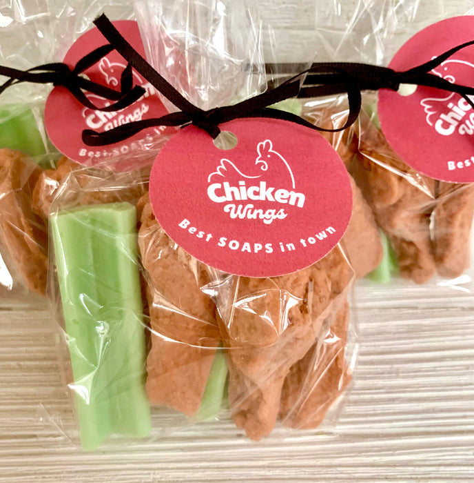 Chicken Wings & Celery Soap Gift |Novelty Gift: Unscented. The perfect gift for the Chicken Wing Lover!