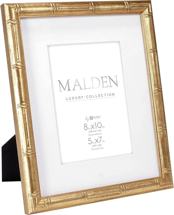 5x7/8x10 Gold Matted Bamboo Picture Frame