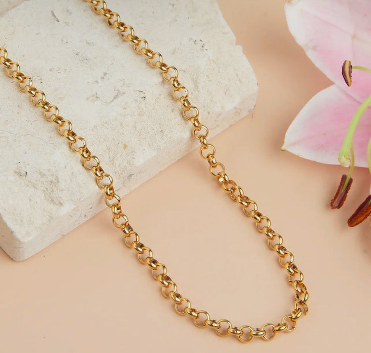 Waterproof Gold 18” Cable Chain Necklace