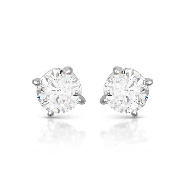 .75 Carat CZ Stud Earrings – Silver