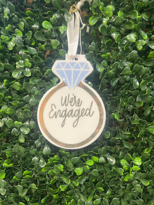 We're Engaged Ring Ornament