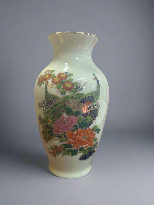 Vintage Ceramic Peacock Vase