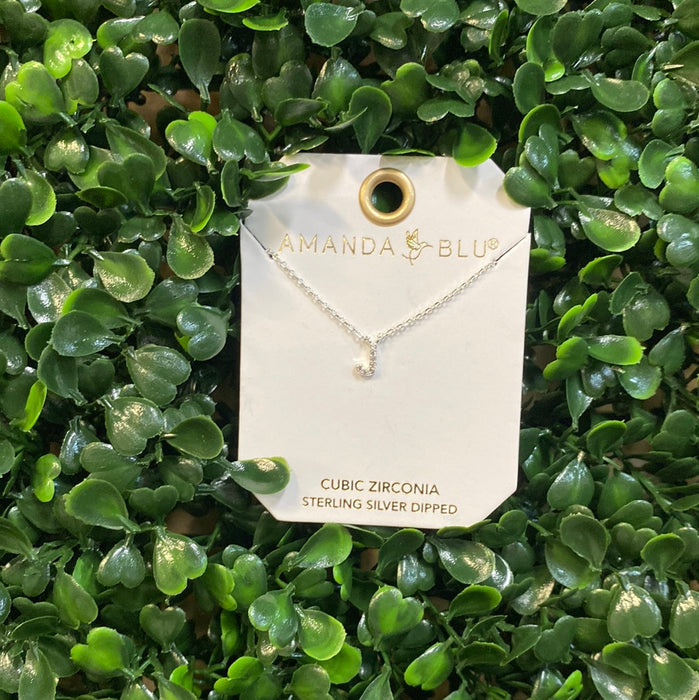Rhinestone Initial Necklace - 2 Colors!