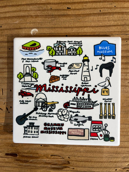 Mississippi Ceramic Coasters
