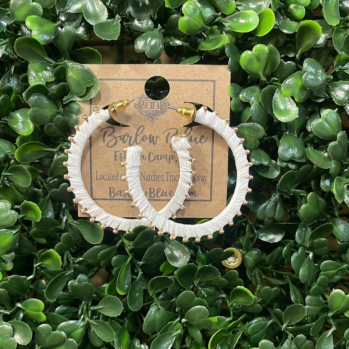 Gold Studded Hoop Earrings -4 Colors!