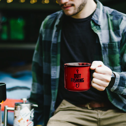 Out Fishing 18oz Coffee Cup