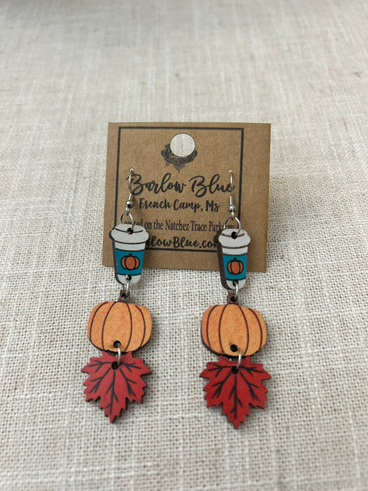 Pumpkin Latte Fall Earrings