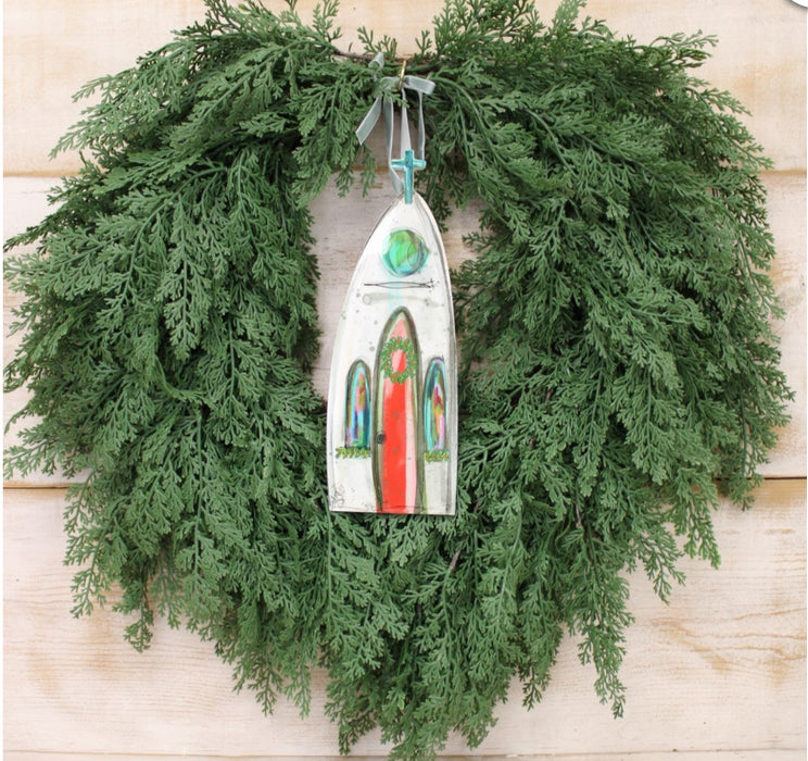 4x12" Church Epoxy Ornament/Wreath Decor