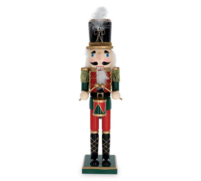 15" Wooden Nutcracker with Drum
