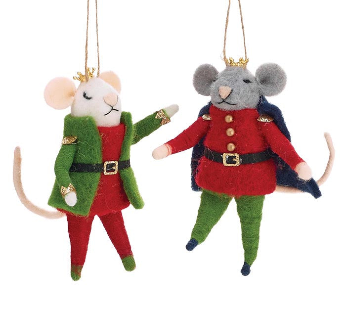 Wool Mice Nutcracker Ornaments- 2 Styles!
