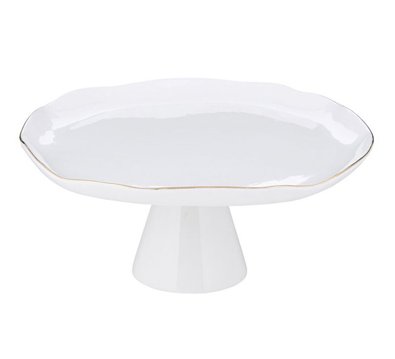 Large Gold Pedestal Tray