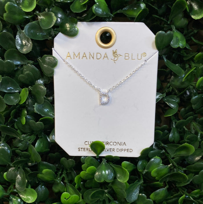 Rhinestone Initial Necklace - 2 Colors!
