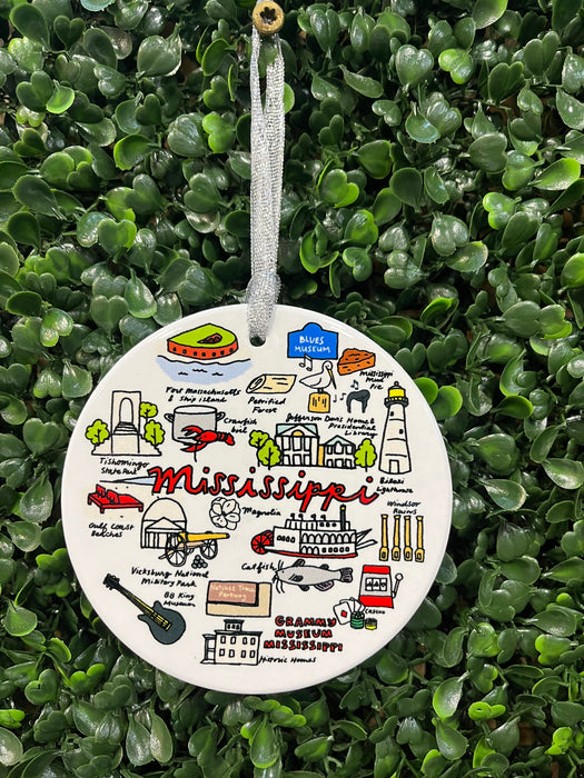 Mississippi Ceramic Ornament
