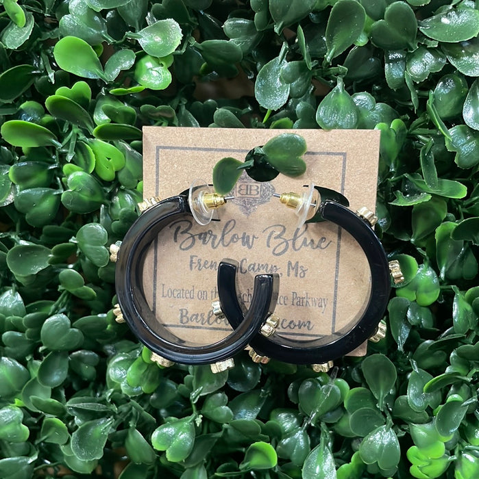 Paw Print Hoop Earrings -4 Colors